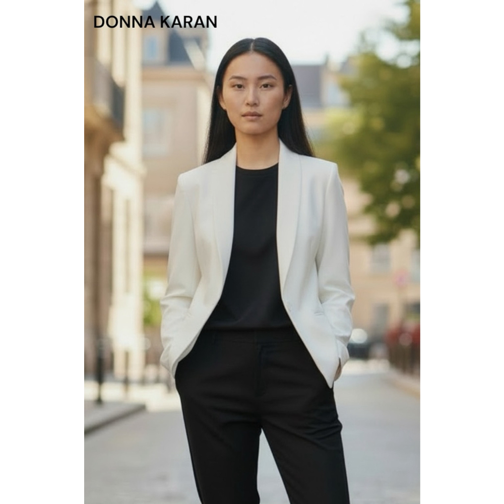 Donna Karan Black Label White Blazer 44-10